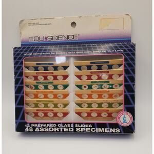 Set of Edu Science prepared microscope slides 48 biological specimens
